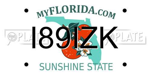 I89IZK Florida License Plate