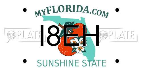 I8EH Florida License Plate