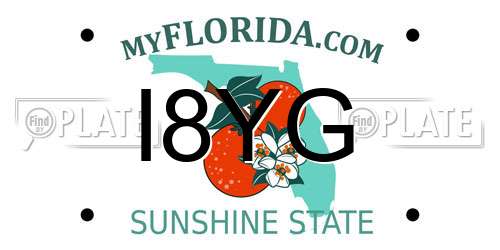 I8YG Florida License Plate