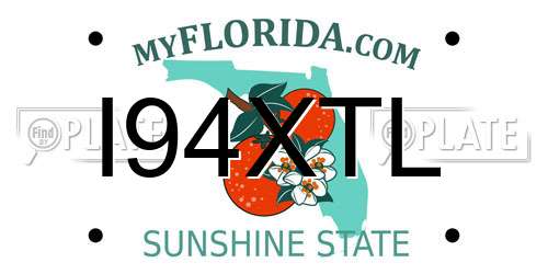 I94XTL Florida License Plate