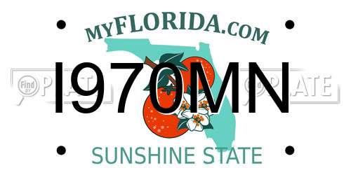 I970MN Florida License Plate
