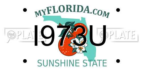 I973U Florida License Plate