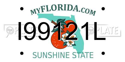 I99121L Florida License Plate