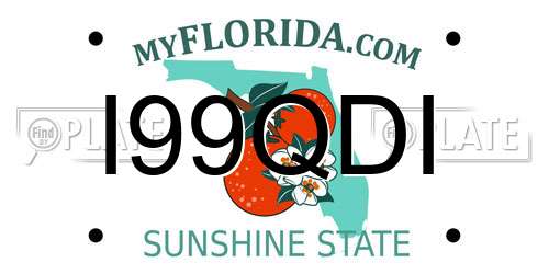 I99QDI Florida License Plate