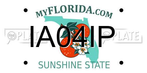 IA04IP Florida License Plate
