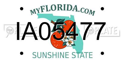 IA05477 Florida License Plate