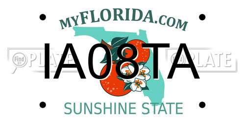 IA08TA Florida License Plate