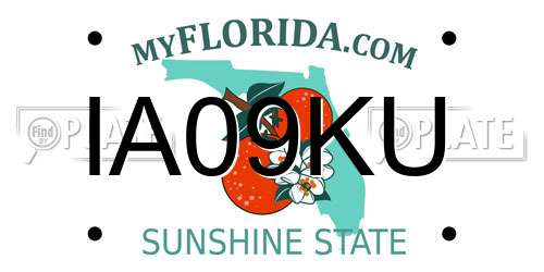 IA09KU Florida License Plate