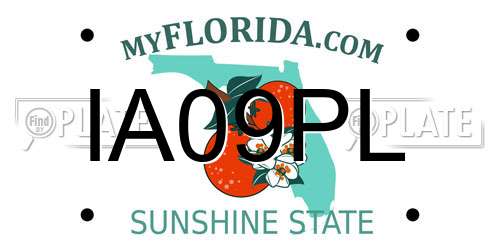 IA09PL Florida License Plate