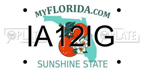 IA12IG Florida License Plate