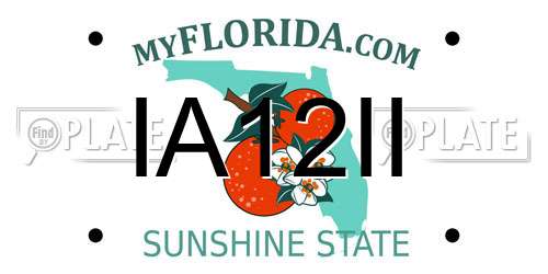 IA12II Florida License Plate