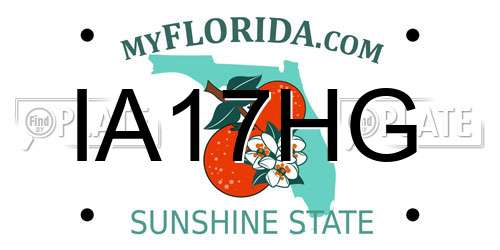 IA17HG Florida License Plate