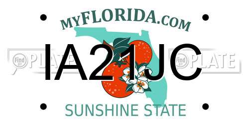 IA21JC Florida License Plate