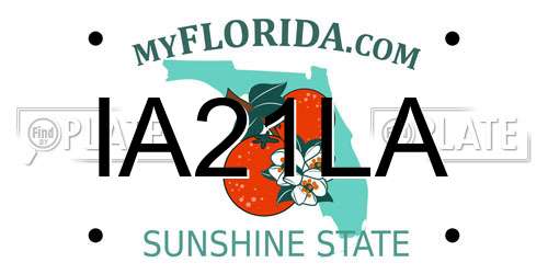 IA21LA Florida License Plate