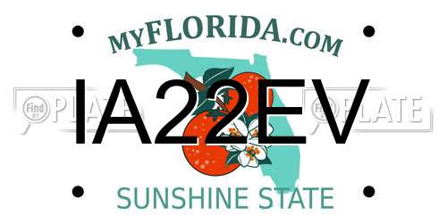 IA22EV Florida License Plate