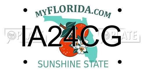 IA24CG Florida License Plate