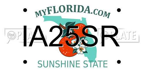 IA25SR Florida License Plate