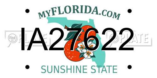 IA27622 Florida License Plate