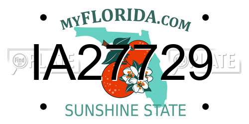 IA27729 Florida License Plate
