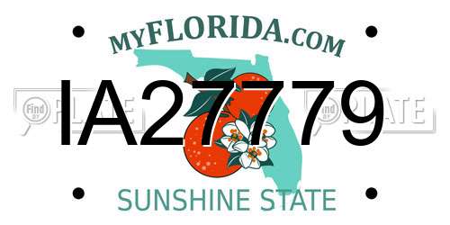 IA27779 Florida License Plate