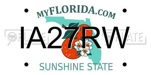 IA27RW Florida License Plate