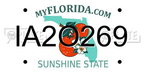 IA2O269 Florida License Plate