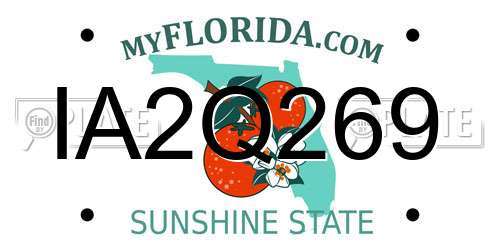IA2Q269 Florida License Plate