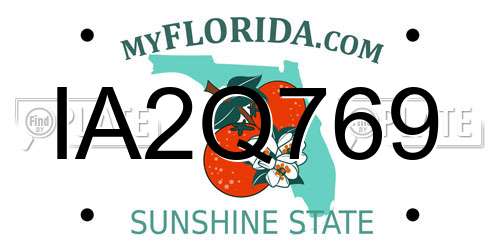 IA2Q769 Florida License Plate