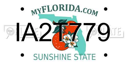 IA2T779 Florida License Plate