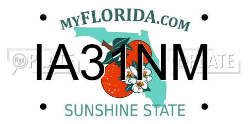 IA31NM Florida License Plate
