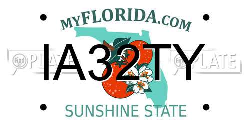 IA32TY Florida License Plate