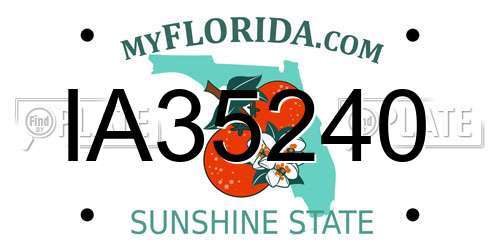 IA35240 Florida License Plate