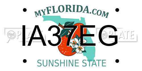 IA37EG Florida License Plate
