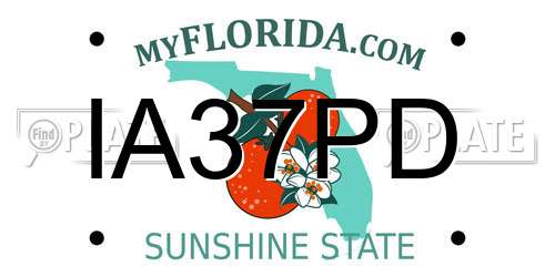 IA37PD Florida License Plate