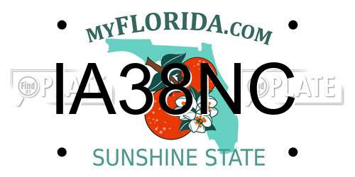 IA38NC Florida License Plate