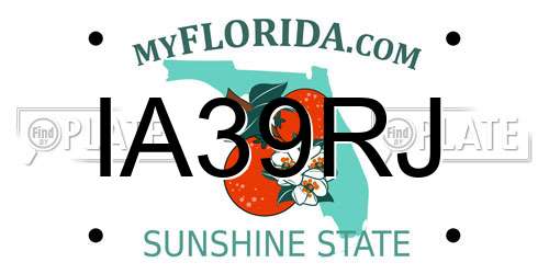 IA39RJ Florida License Plate