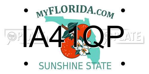 IA41QP Florida License Plate