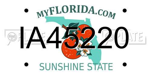 IA45220 Florida License Plate