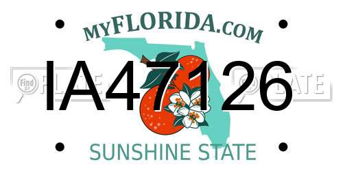 IA47126 Florida License Plate