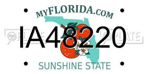 IA48220 Florida License Plate