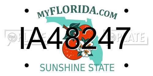IA48247 Florida License Plate