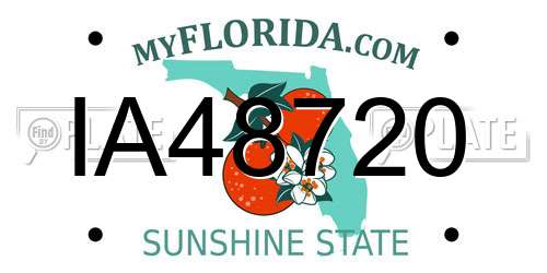 IA48720 Florida License Plate