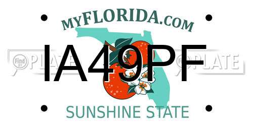IA49PF Florida License Plate