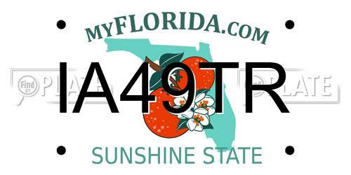 IA49TR Florida License Plate