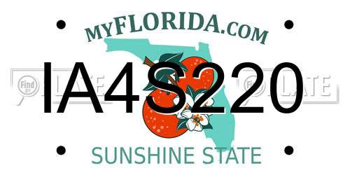 IA4S220 Florida License Plate