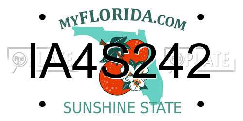 IA4S242 Florida License Plate