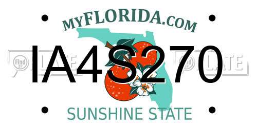 IA4S270 Florida License Plate