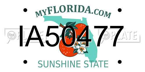 IA50477 Florida License Plate