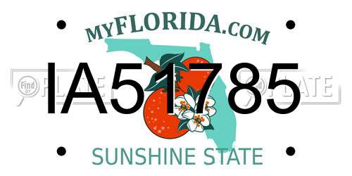 IA51785 Florida License Plate