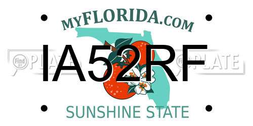 IA52RF Florida License Plate